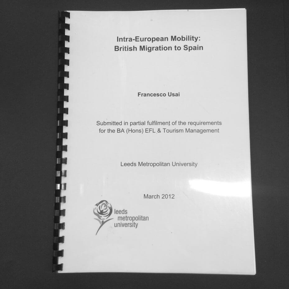 Hard bound thesis picture